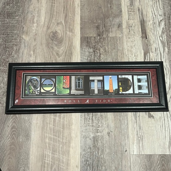 Other - University of Alabama NCAA Framed Art Architectural Photo Spell Roll Tide *FLAW